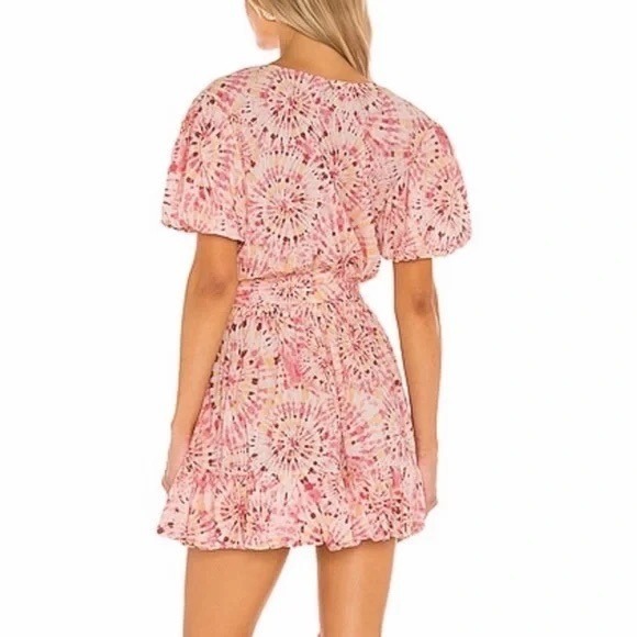 MISA Los Angeles Eloise Dress Rose Lemonade XS Resort Coastal Girly Flirty Boho - Picture 4 of 8